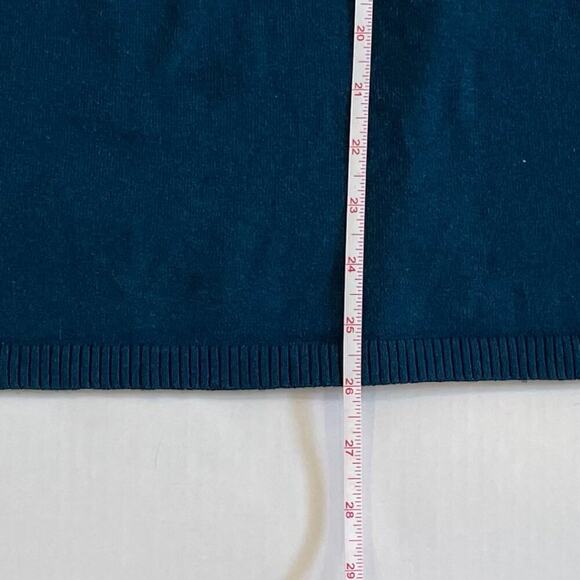 Chico's Zenergy Cotton Blend Turtleneck Tank/Tunic in Teal Blue/Green, Size M - Picture 10 of 11